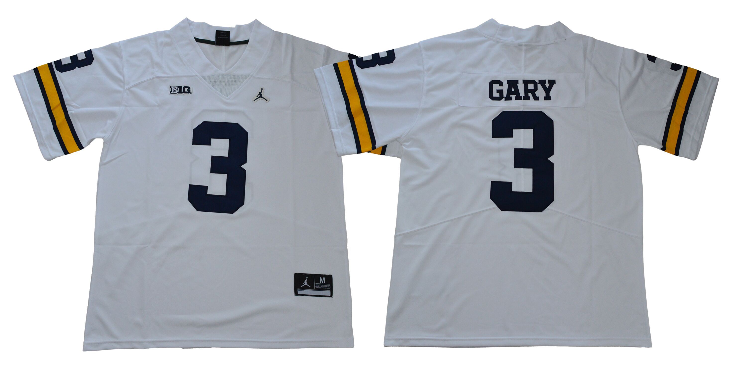 Men Michigan Wolverines 3 Gary Legend White NCAA Jerseys